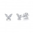 Stud Diamond Butterfly Earrings